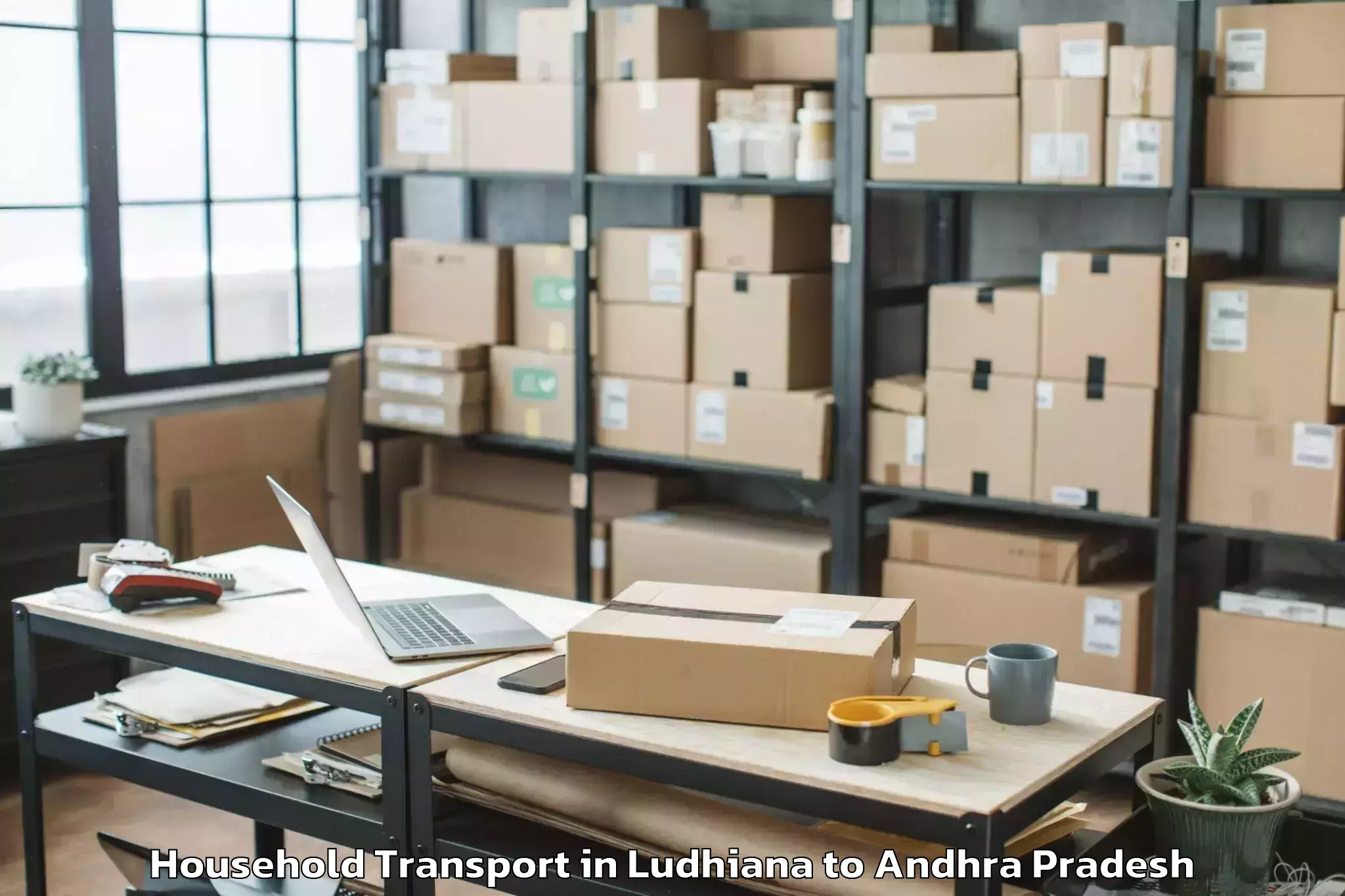 Book Ludhiana to Pellakuru Household Transport Online